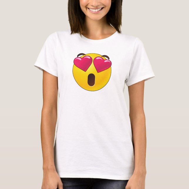 Camiseta Emoji Heart Eyes Namorados (Frente)