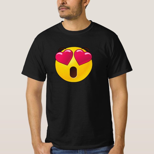 Camiseta Emoji Heart Eyes Namorados T-Shirt (Frente)