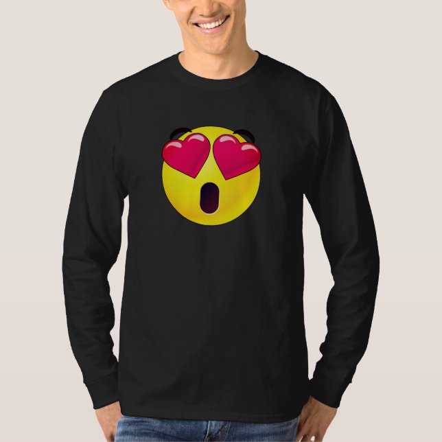 Camiseta Emoji Heart Eyes Namorados T-Shirt (Frente)