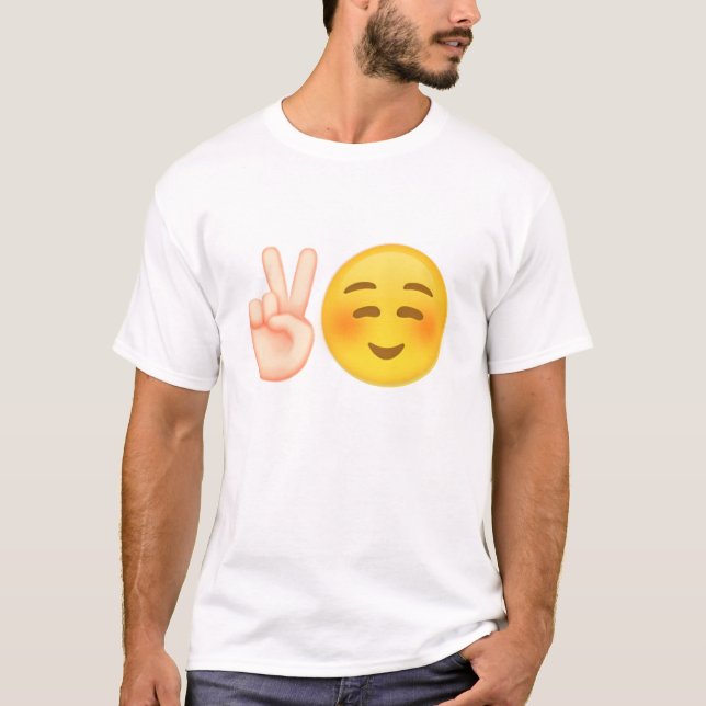 Camiseta Emoji inspirou o design da paz (Frente)