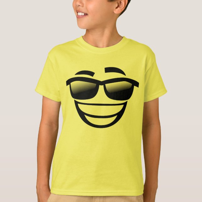 Camiseta Emoji legal da cara (Frente)