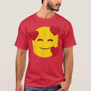 Camiseta Emoji Oficial Corações Flutuantes Rosto Sorridente