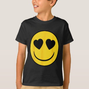 Camiseta Emoji Oficial Rosto Sorriso Amarelo Olhos Coração
