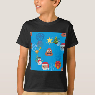 Camiseta emoji poop christmas
