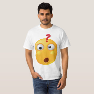 Camiseta Emoji querendo saber no tshirt branco