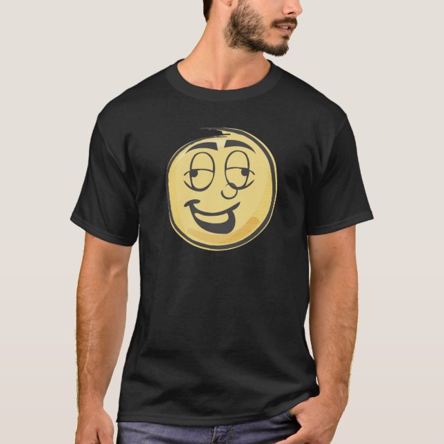 Camiseta Emoji retro bêbedo (Frente)
