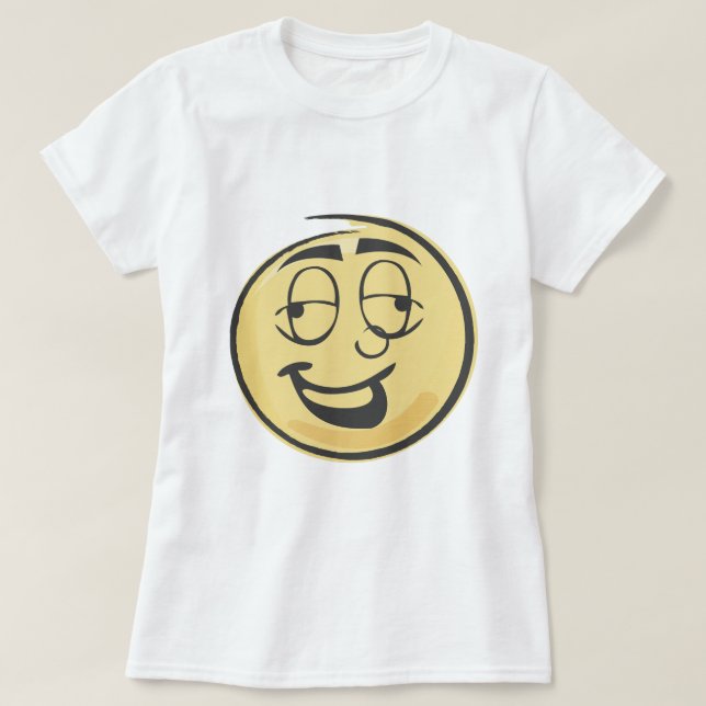 Camiseta Emoji retro bêbedo (Frente do Design)