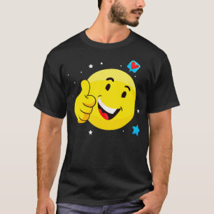 Camiseta Emote Sorri Migra Para Cima Emoticon Engraçado Fac