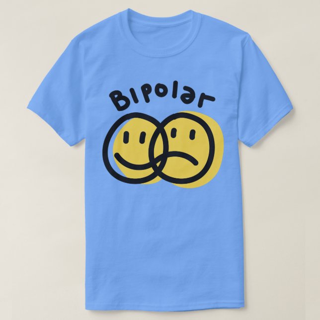 Camiseta Emoticon Bipolar Happy Face (Frente do Design)