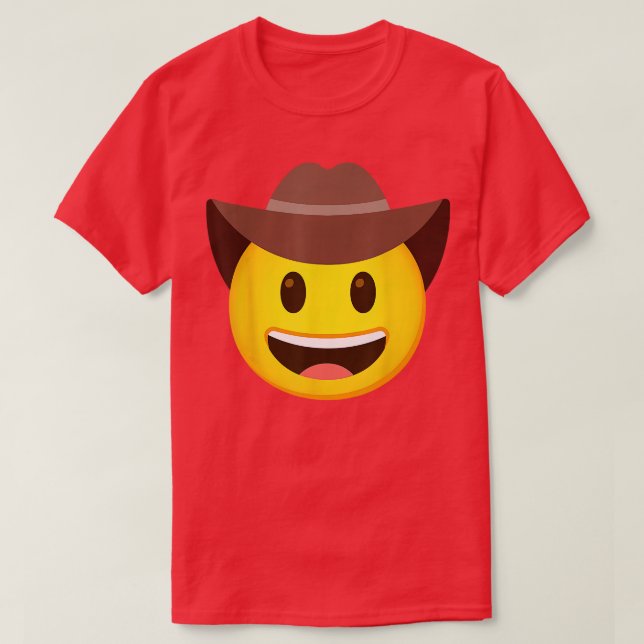 Camiseta Emoticon Cowboy Rosto (Frente do Design)