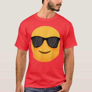 Camiseta Emoticon Engraçado Cara Sorridente Legal de Óculos
