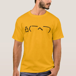 Camiseta Emoticon Japonês, Dedo Médio Irritado, Kaomoji