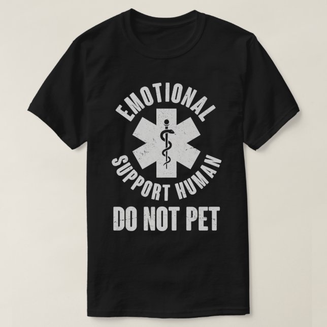 Camiseta Emotional Support Do Not Pet Funny Premium  (Frente do Design)