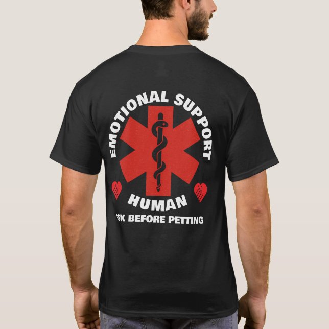 Camiseta Emotional Support Human (Verso)