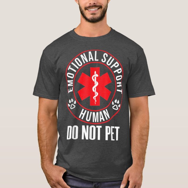Camiseta Emotional Support Human Do Not Pet Service Dog Lov (Frente)
