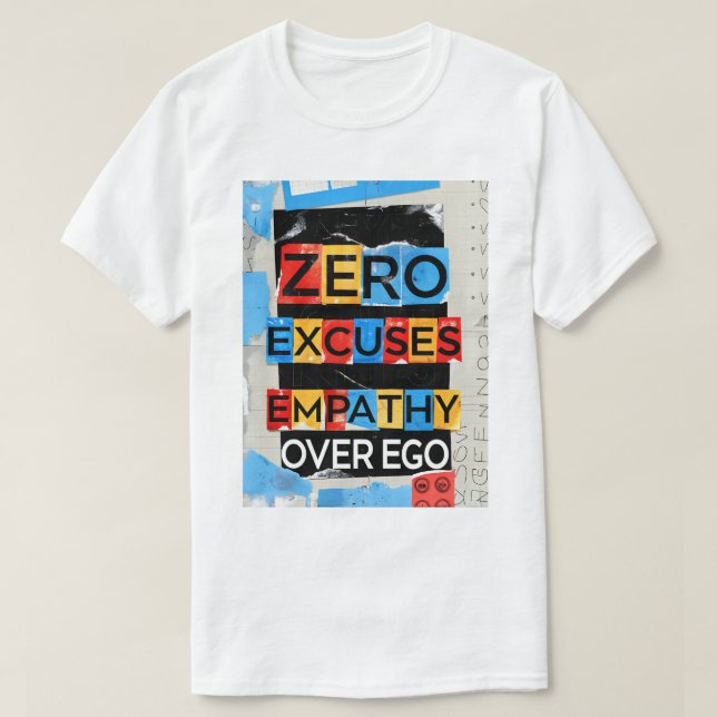 Camiseta Empatia Sobre Ego Zero Explica Unisex T-Shirt (Frente do Design)