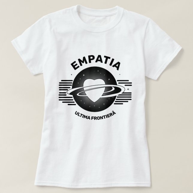 Camiseta Empatia, ultima frontieră T-shirt (Frente do Design)