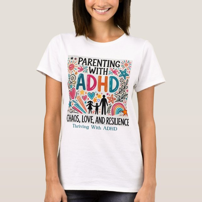 Camiseta Empenho com o ADHD - "Parentalidade com o ADHD (Frente)