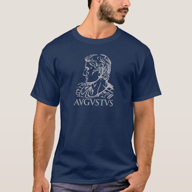 Camiseta Emperor Augustus - Roman Empire Minimalist (Frente)