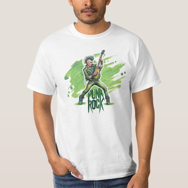 Camiseta Emperramento no Punk Verde (Frente)