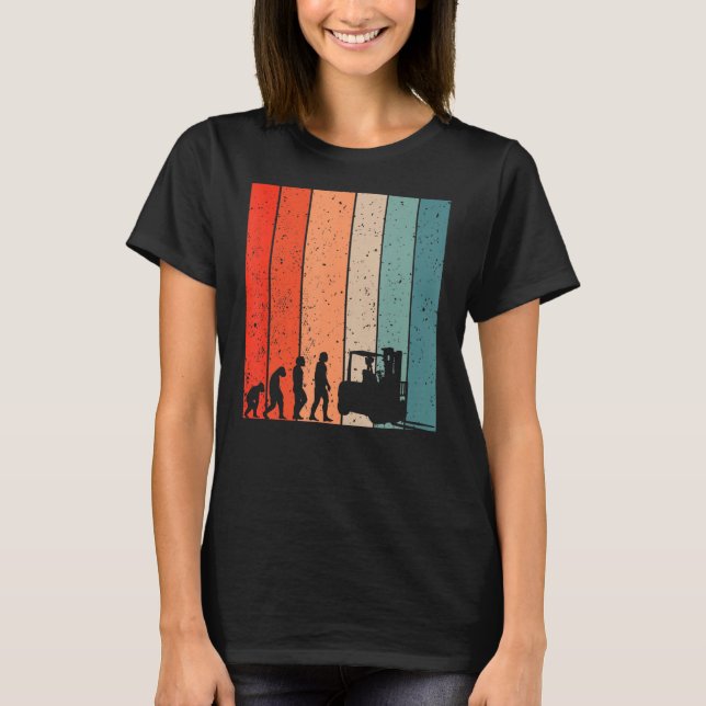 Camiseta Empilhador de Evolução do Driver do Mens Evolution (Frente)