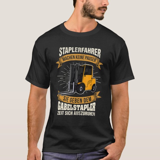 Camiseta Empilhador de Palete Logistician Dizendo 5 (Frente)
