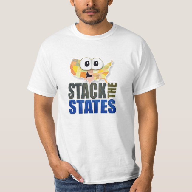 Camiseta Empilhe o t-shirt dos estados (Frente)