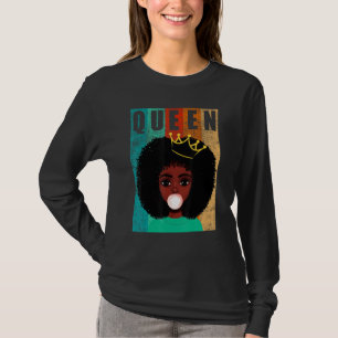 Camiseta Empoderamento das Senhoras Afro Rainha Negra Histó