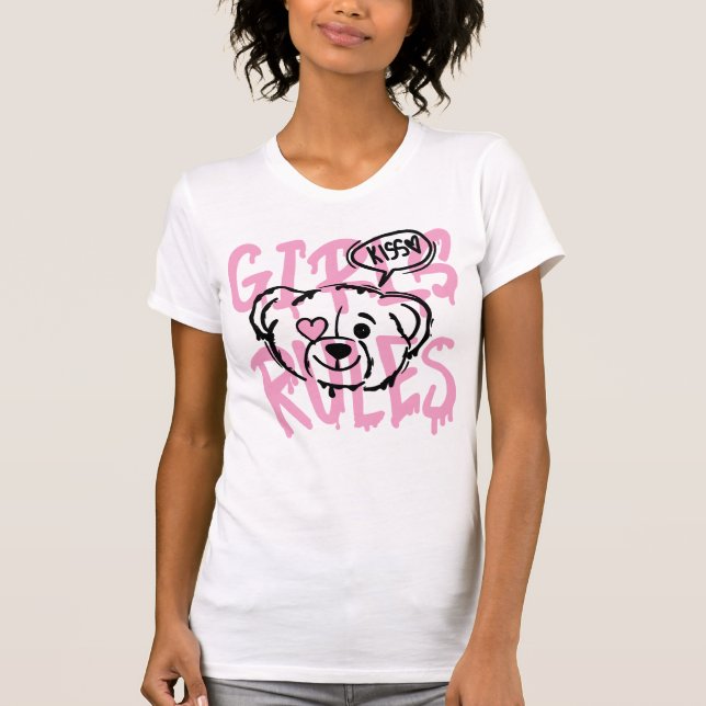 Camiseta Empoderamento de Mulheres: GAROTAS REGEM Trabalho  (Frente)