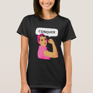 Camiseta Empoderamento Feminino & Conquistar Texto Editável