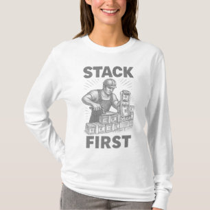 Camiseta Empoderamento Financeiro Primeiro Stack Pedreiro S