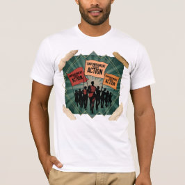 Camiseta Empoderamento por meio de T-Shirt Clássico de Ação