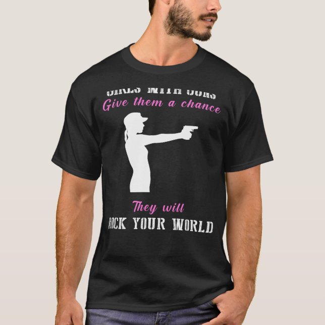 Camiseta Empoderamento Recarregado: Raparigas com Armas Roc (Frente)