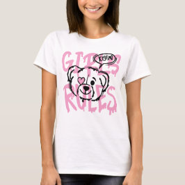 Camiseta Empoderando Mulheres: Arte GIRLS RULES