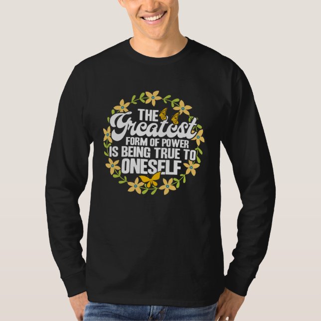Camiseta Empowerment Flower Butterfly Greatest Form Of powe (Frente)