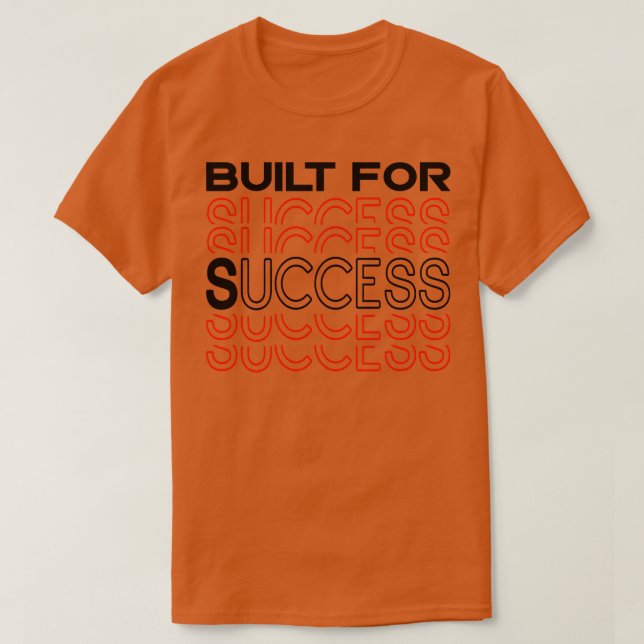 Camiseta Empreendedor Construído Para O Êxito Da Empresa (Frente do Design)