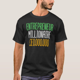 Camiseta Empreendedor Milionário CEO 000 000 Empresas