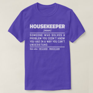 Camiseta Empregado da Tripulação Noun Funny House Cleaner