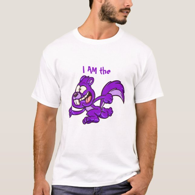 Camiseta Empregado engraçado - Eu sou o Esquilo Roxo (Frente)
