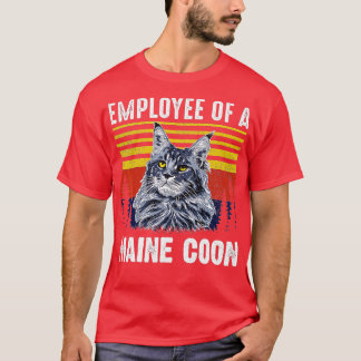 CAMISETA EMPREGADO GATO DE UM VINHO DE MILHO