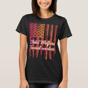 Camiseta Empregado Social de Bem-Estar Infantil de Bandeira