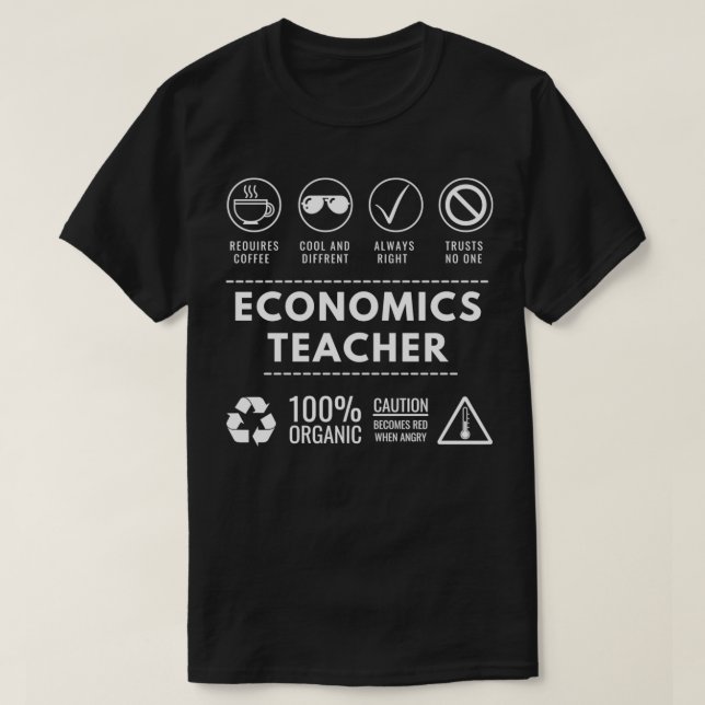 Camiseta Emprego de Professores de Economia (Frente do Design)