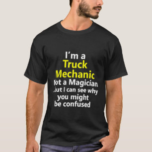 Camiseta Empregos Mecânicos-Caminhão Pegando Monstro Diesel