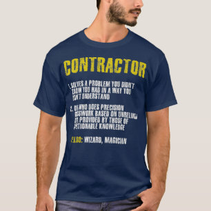 Camiseta Empreiteiro Engraçado de Construção - Prêmio p
