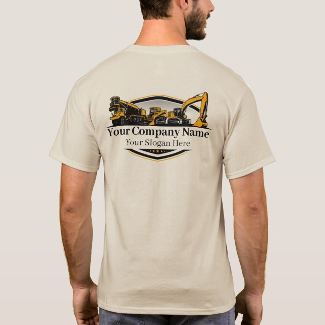 Camiseta Empresa de Construção de Equipamentos Pesados Prof (Verso)