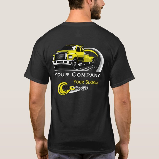 Camiseta Empresa de reboque profissional, serviço de cabele (Verso)