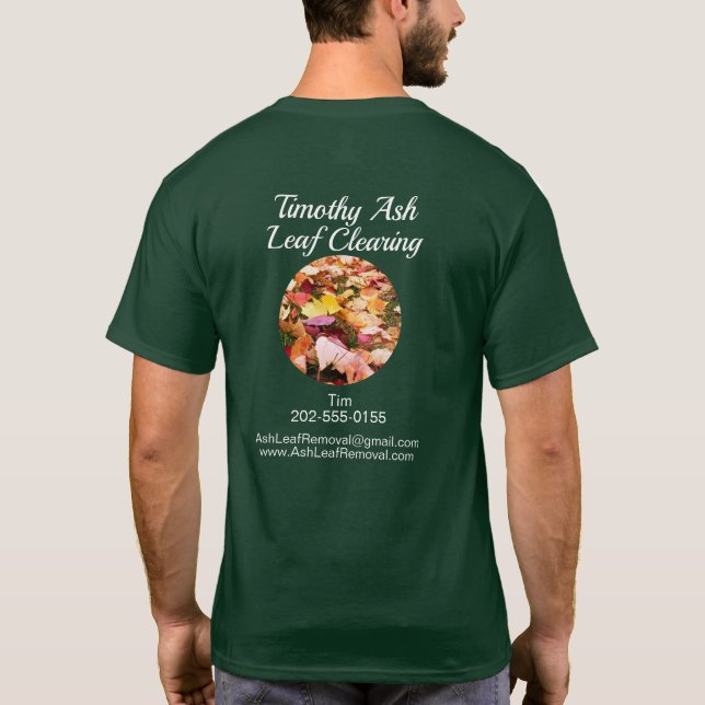 Camiseta Empresa de remoção de limpeza de folhas (Verso)