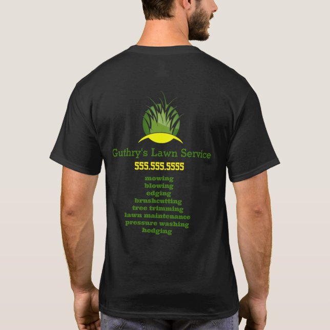 Camiseta Empresa de Serviços Lâmpadas/Camisa Paisagista (Verso)