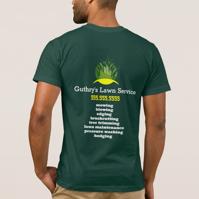 Camiseta Empresa de Serviços Lâmpadas/Camisa Paisagista (Verso)