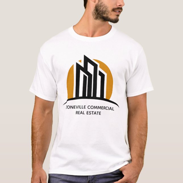 Camiseta Empresa Imobiliária Comercial Edifício Skyline (Frente)